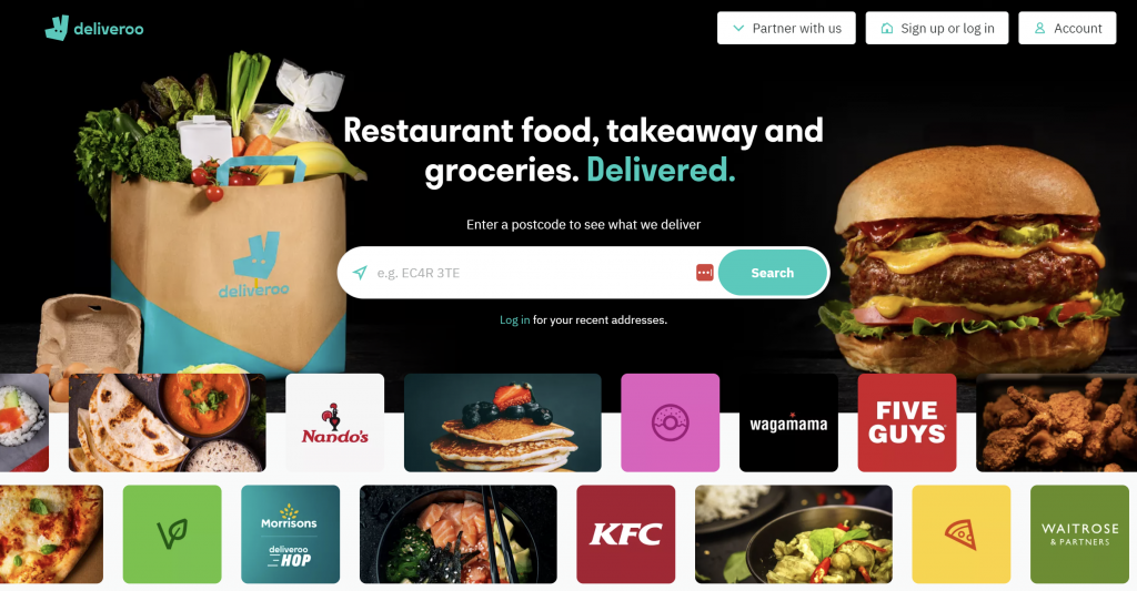 Deliveroo Food Delivery App in UAE