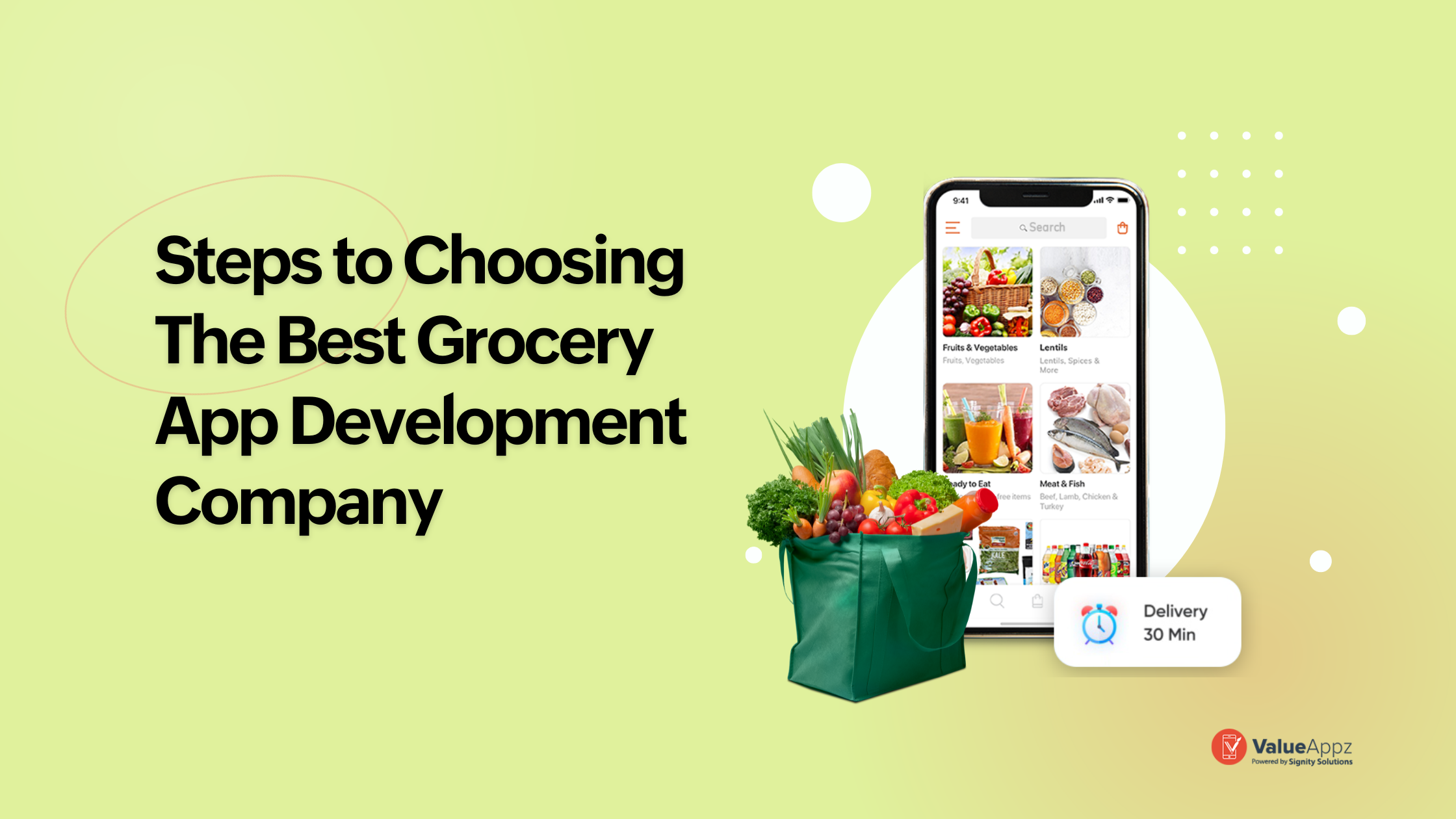 Steps to choose the best grocery app developemnt company - ValueAppz