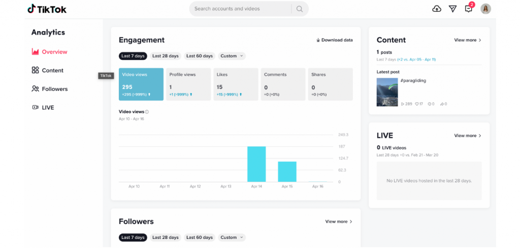 Video Analytics Feature in Tiktok