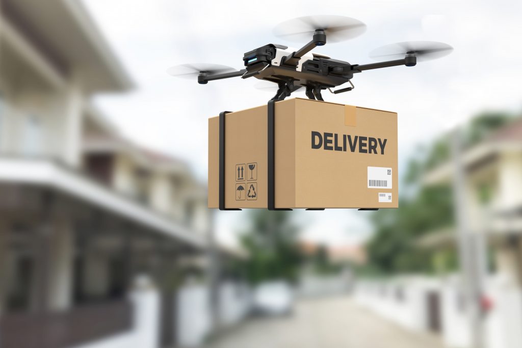 Delivery drone, Autonomous delivery robot, Business air transpor