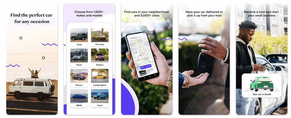 Turo car rental platform design