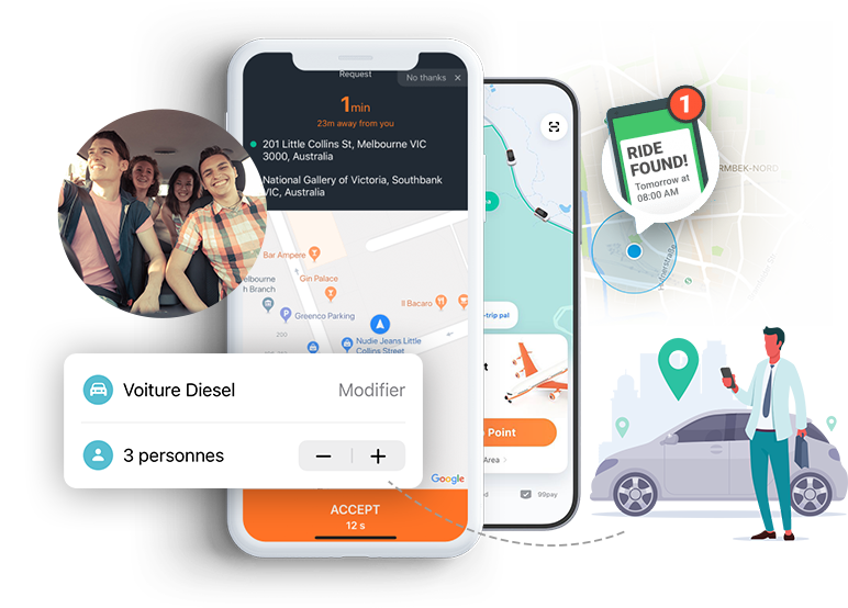 Build 100% Reliable Carpool Business with DiDi Clone App