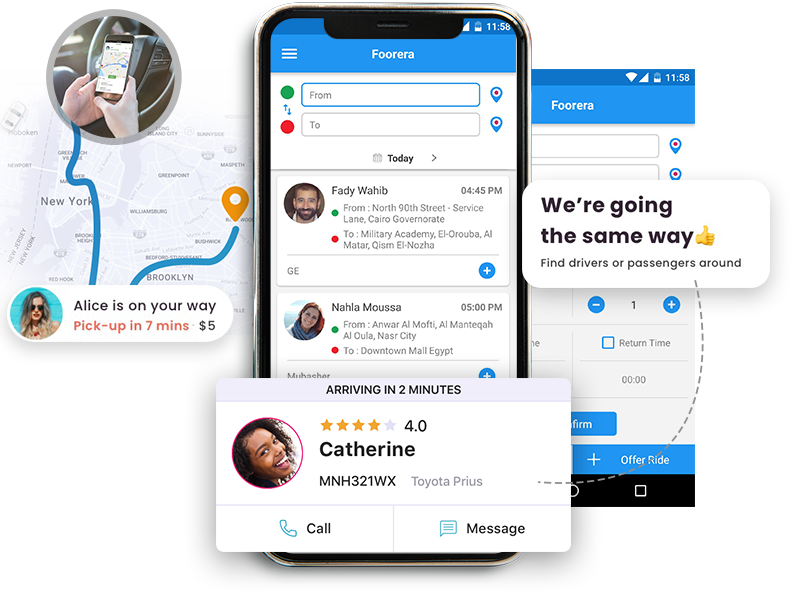 Build Highly Efficient Carpool Business Using Our Foorera Clone App Development Solution