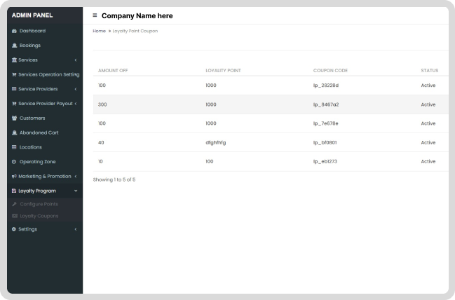 Admin Dashboard